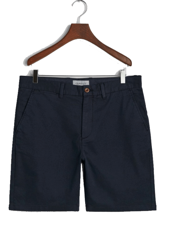 Gant Regular Fit Dobby Chino Shorts Evening Blue