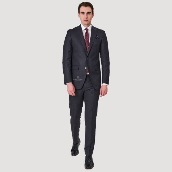 Savile Row Jed X5 Tasmanian Pure Wool Suit Charcoal