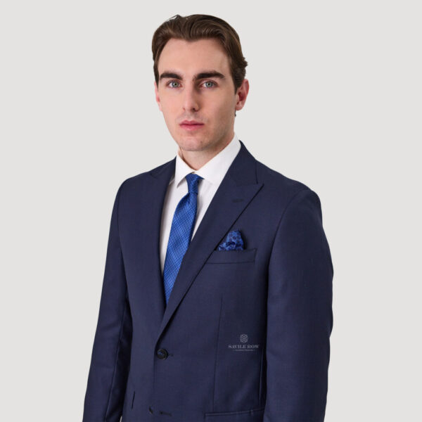 Savile Row Jed X7 Tasmanian Pure Wool Suit  Navy - Image 2