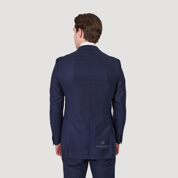 Savile Row Jed X7 Tasmanian Pure Wool Suit  Navy - Image 3