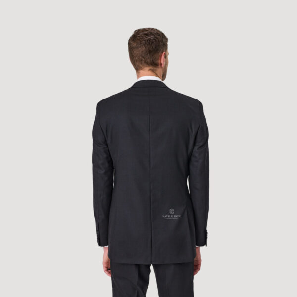 Savile Row Jed Tasmanian Pure Wool Suit Black X9 - Image 5