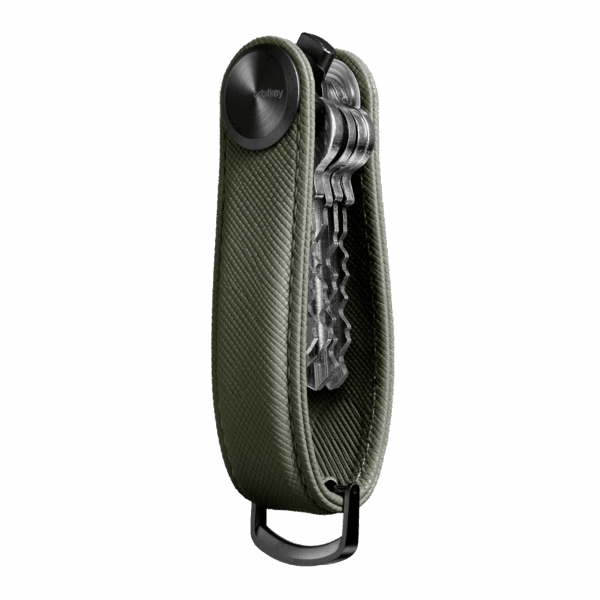 Orbitkey Key Organizer Pro Olive Saffiano Leather - Image 2