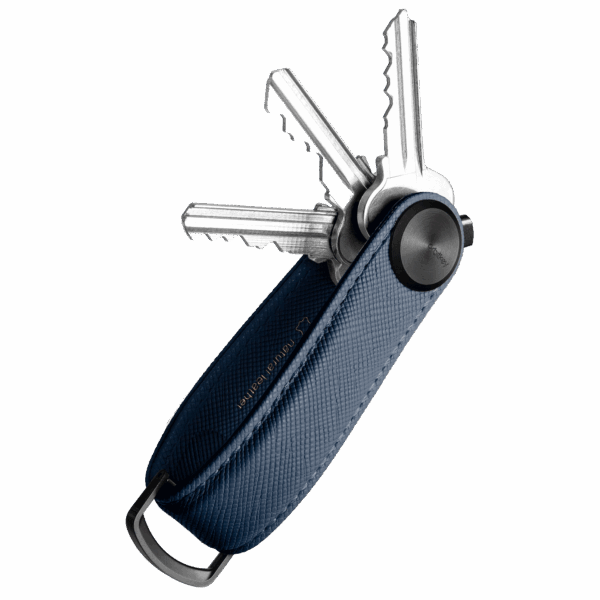 Orbitkey Key Organizer Pro Oxford Navy Saffiano Leather
