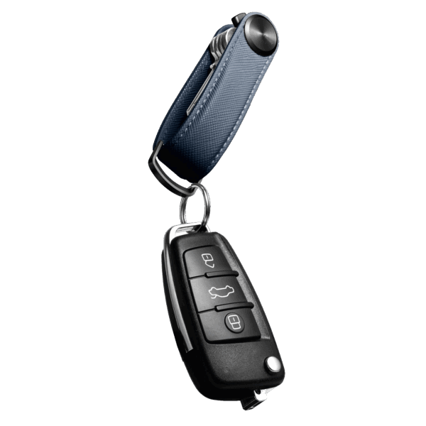 Orbitkey Key Organizer Pro Oxford Navy Saffiano Leather - Image 3