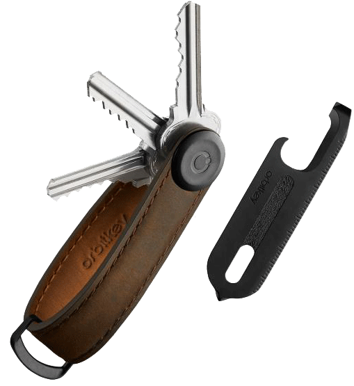 Orbitkey Crazy Horse Key Organizer+Multi Tool V2 Oak Brown Gift Pack - Image 2